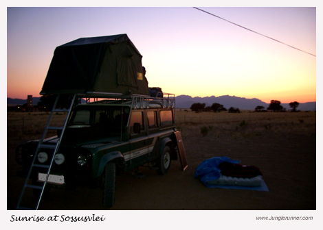 Sunrise at Sossusvlei Camp